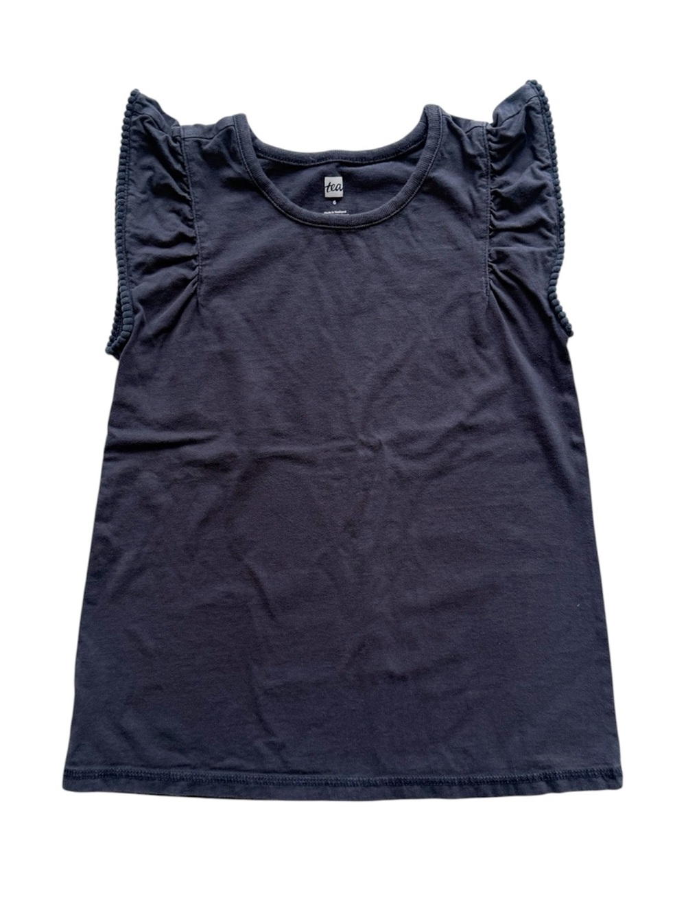 Tea Collection Flutter Sleeve Tank Slate Gray Size 6